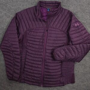 Eddie Bauer First Ascent Jacket Mens XL Purple Down Puffer Packable Lightweight